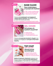 Zestaw 3 produktów GEL COVER – żel + baza i top
