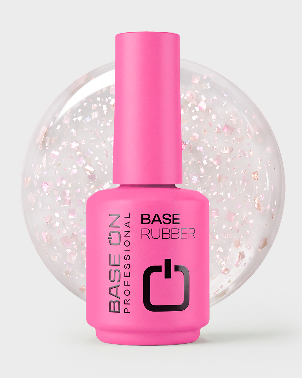 RUBBER BASE RB14 Shimmer Pearl – elastyczna baza hybrydowa w kolorze