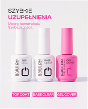 Zestaw 3 produktów GEL COVER – żel + baza i top