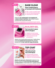 Zestaw 5 produktów BUILDER GEL – 3 × żel + baza i top
